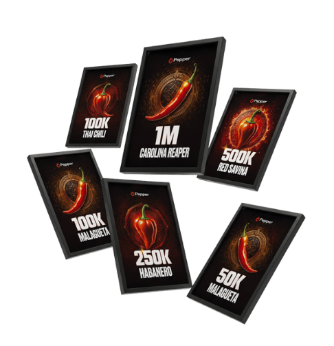 Placas de premiação Pepper